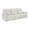 Salida - Power Double Reclining Sofa With Power Headrests - White