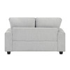 Sarah - Loveseat - Pearl Silver