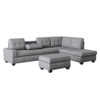 Maston - 3 Piece Reversible Sectional With Drop-Down Cup Holders And Storage Ottoman