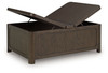 Breckington - Cocktail Table With Storage - Dark Brown