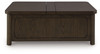 Breckington - Cocktail Table With Storage - Dark Brown