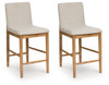 Isanti - Upholstered Barstool (Set of 2) - Light Brown