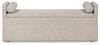 Galliden - Large Upholstered Dining Room Bench - Beige