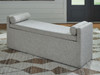Galliden - Large Upholstered Dining Room Bench - Beige