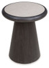 Bracken - Round End Table - French Black
