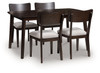 Mallenette - Dining Room Table Set (Set of 5) - Merlot