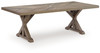 Laguna Heights - Rectangular Dining Table With Umbrella Option - Beige