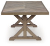 Laguna Heights - Rectangular Dining Table With Umbrella Option - Beige