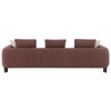 Mardi - Sofa With 6 Pillows - Maroon Tweed