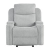 Galya - Motion Glider Recliner - Light Gray Chenille
