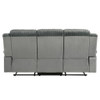 Lesley - Motion Sofa - Gray Corduroy & Velvet