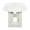 Zayn - Dining Table - White Natrual Marble Top & White