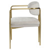 Zayn - Arm Chair (Set of 2) - Beige Chenille & Gold