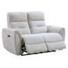 Eastre - Power Motion Loveseat With USB Port - Beige Chenille
