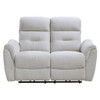 Eastre - Power Motion Loveseat With USB Port - Beige Chenille