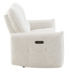 Lalisa - Power Motion Loveseat With USB Port - Cream Chenille