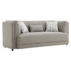 Glenda - Sofa With 3 Pillows - Gray Chenille
