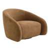 Zoey - Accent Chair With Swivel - Chocolate Suede