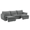 Eaden - Power Sofa With Sleeper - Gray Chenille