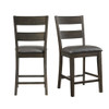 Mango - Counter Side Chair (Set of 2) - Distressed Dark Grey Finish