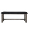 Nathan - Bench With PU Padded Seat - Gray Oak