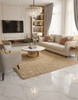 CIRRUS Gold 5' x 8' Luxury Shaggy Area Rug with Metallic Shimmer