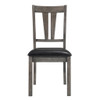 Nathan - Fan Back Chair With PU Seat (Set of 2) - Gray Oak