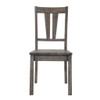 Nathan - Fan Back Chair With Wooden Seat (Set of 2) - Gray Oak