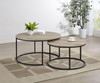 Lainey - 2 Piece Round Faux Marble Nesting Coffee Table
