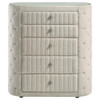 Sonya - 5-Drawer Upholstered Bedroom Chest Of Drawers - Ivory