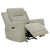 Kennett - Chenille Upholstered Power Recliner Chair - Ivory