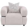 Jeanette - Fabric Upholstered Round Arm Accent Chair - Beige