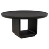 Leandro - 60" Round Dining Table - Burnished Black
