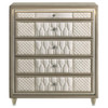 Lorient - 5-Drawer LED Chest Of Drawers - Ivory And Camel