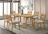 Duncan - 7 Piece Rectangular Wood Dining Table Set - Washed Oak