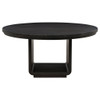 Leandro - 7 Piece Round Dining Table Set - Burnished Black