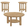 Ottowa - Round Wood Coffee Table Set