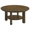 Ottowa - Round Wood Table With Shelf