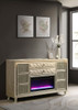Lorient - 8-Drawer LED Bedroom Flame Box Dresser