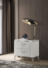 Cassia - 2-Drawer Nightstand Bedside Table - White High Gloss