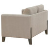 Islington - Fabric Upholstered Panel Arm Loveseat - Taupe