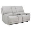 Sylmar - Chenille Upholstered Power Reclining Loveseat - Dove Gray