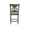 Stone - Counter Swirl Back Side Chair (Set of 2) - Smokey Walnut