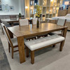 JEMEZ Neutral 6 Piece Dining Set with Bench