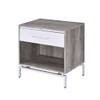 Cistus - Accent Table - Weathered Gray Oak & White