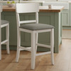 MANNA White & Gray 21" Wide Counter Height Chair