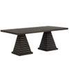 Plateau - Rectangle Table Pedestal Base - Rustic Espresso