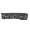 Redondo - Power 3 Piece Ssectional (2 Loveseats & Wedge) - Dark Gray