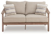Harmony Headlands - Loveseat With Cushion - Natural / Gray