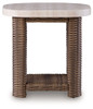 Dolan Creek - Square End Table - Beige / Brown